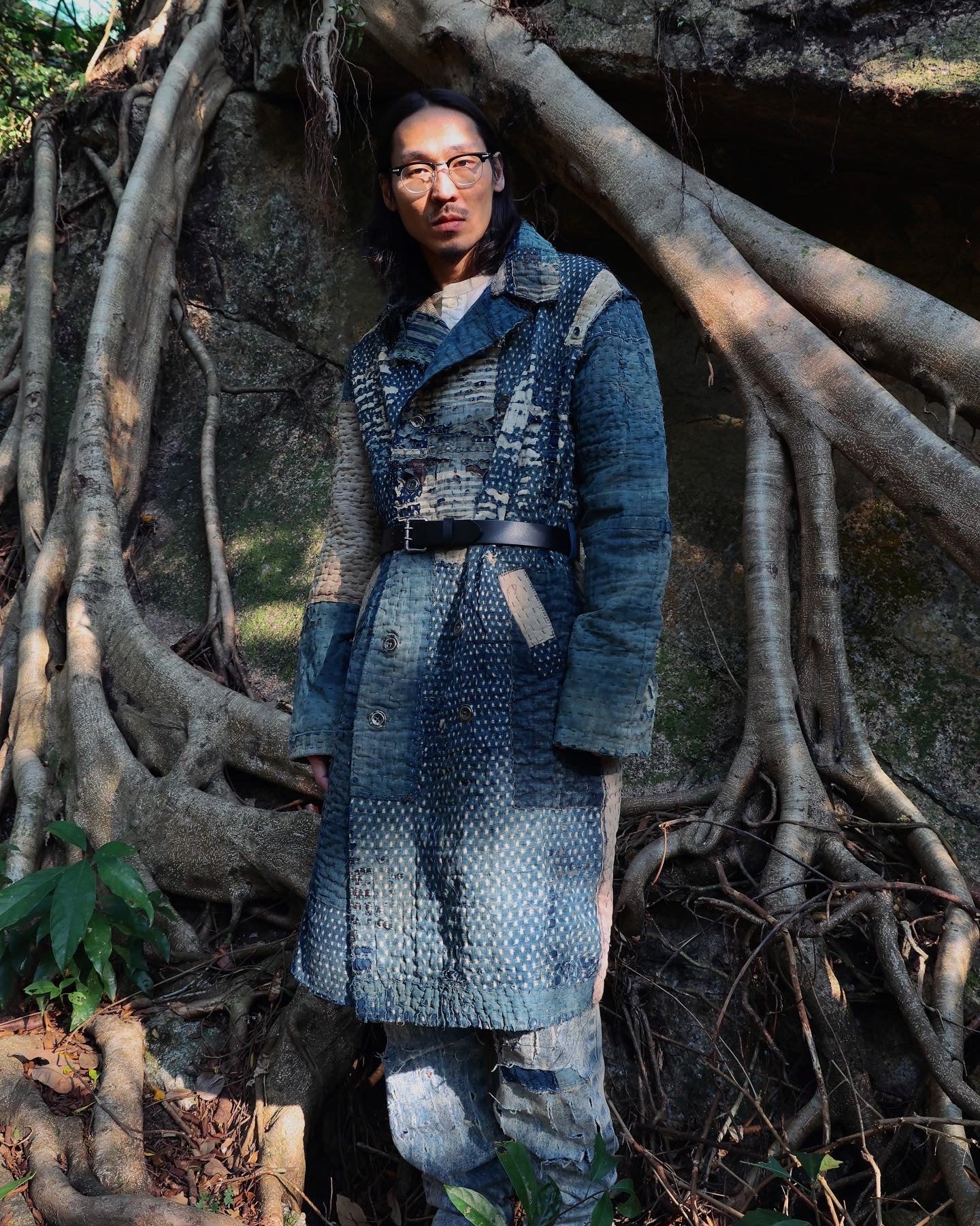 Detail view of Boro Trench Coat