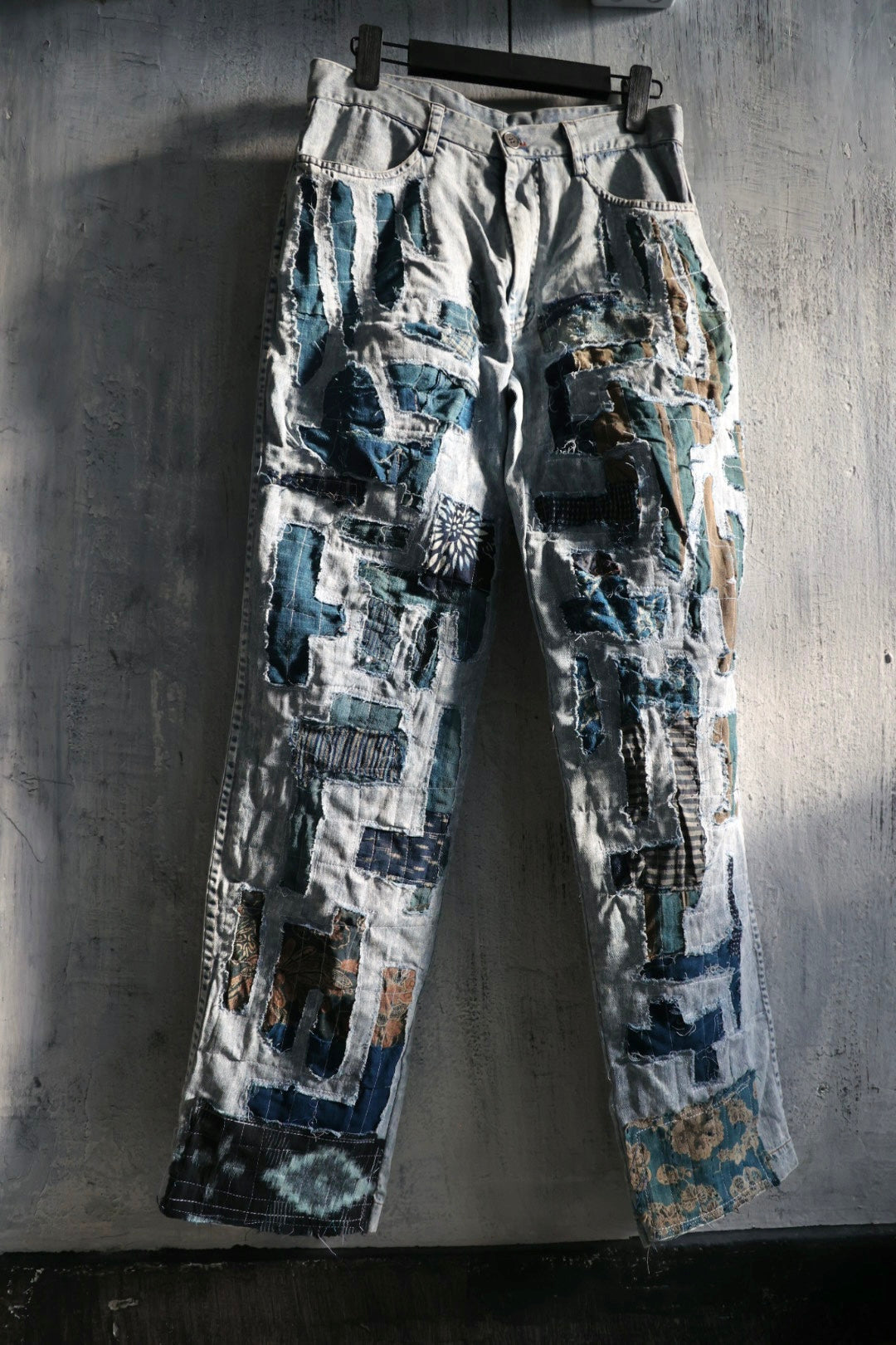 SOLD Custom order- Boro Stone Washed Denim Trousers edition 2