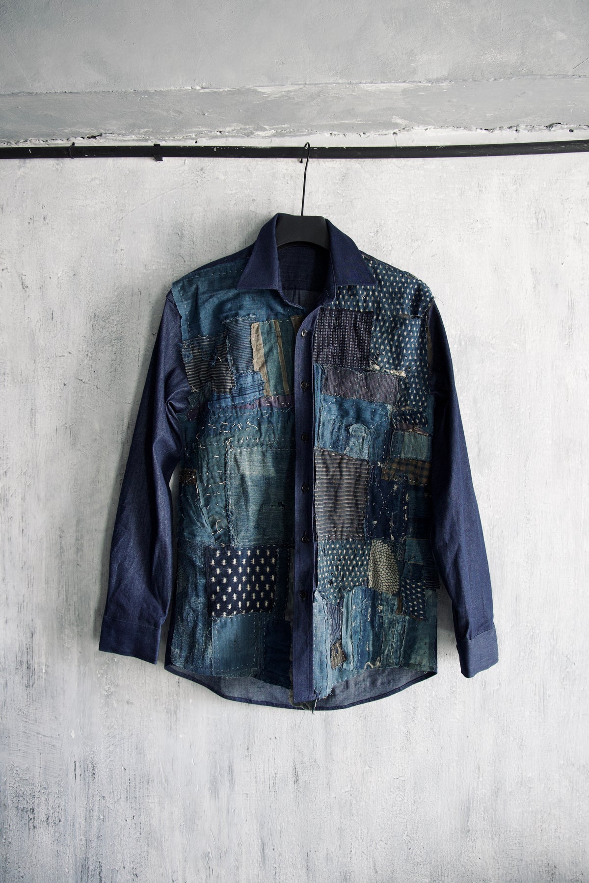 BORO shirt made with real vintage japan fabrics