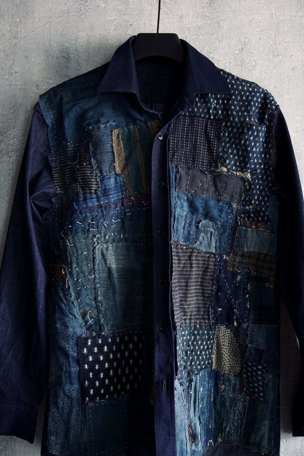 BORO shirt made with real vintage japan fabrics