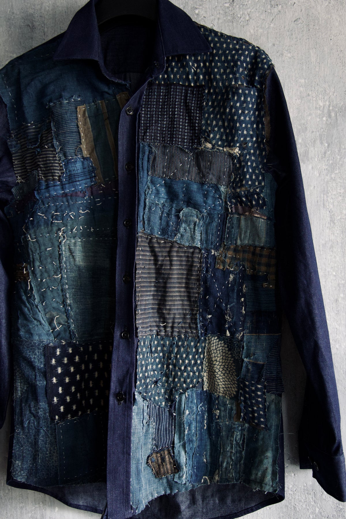 BORO shirt made with real vintage japan fabrics