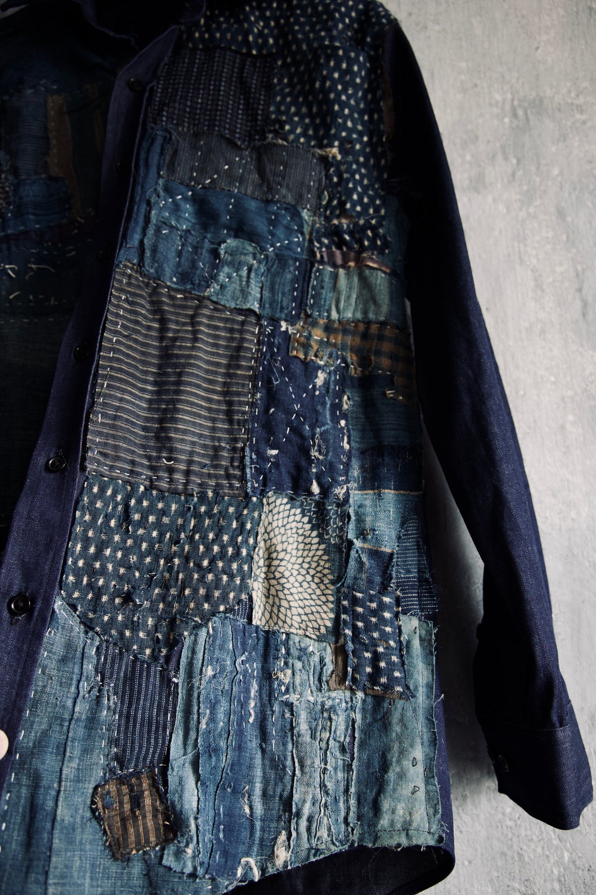BORO shirt made with real vintage japan fabrics