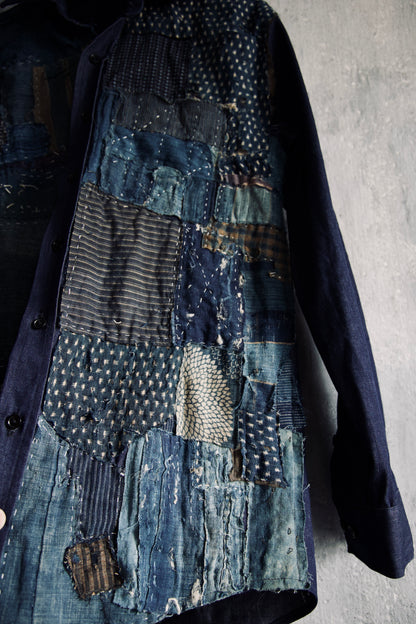 BORO shirt made with real vintage japan fabrics