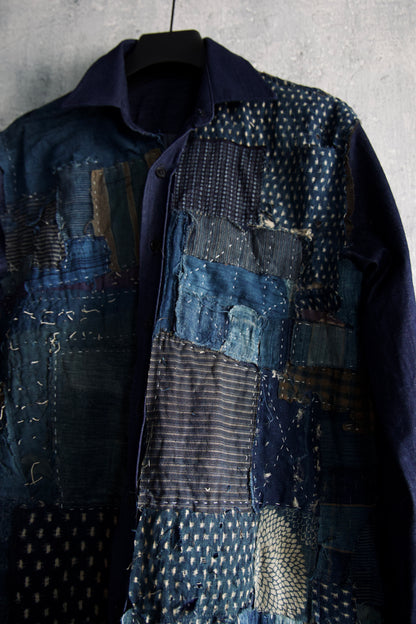 BORO shirt made with real vintage japan fabrics