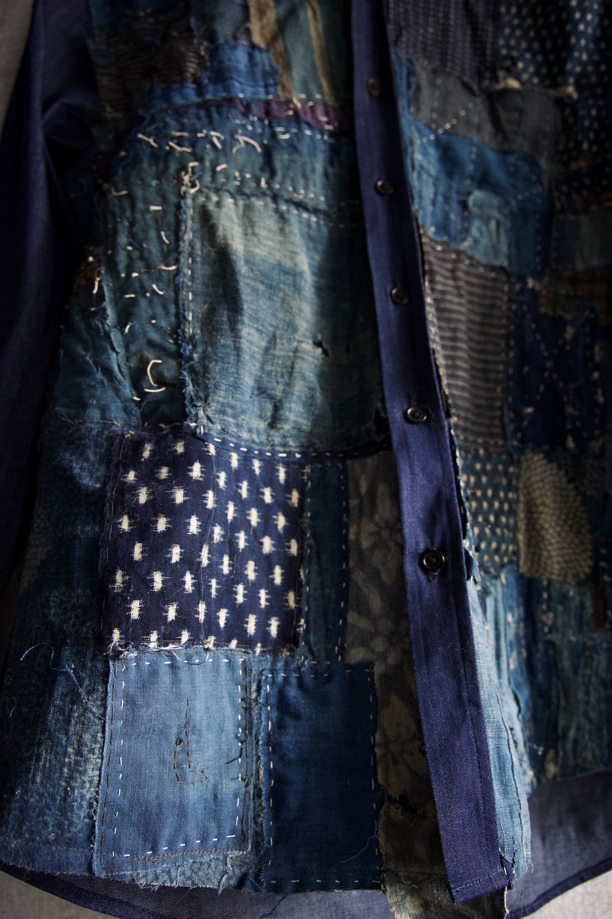 BORO shirt made with real vintage japan fabrics