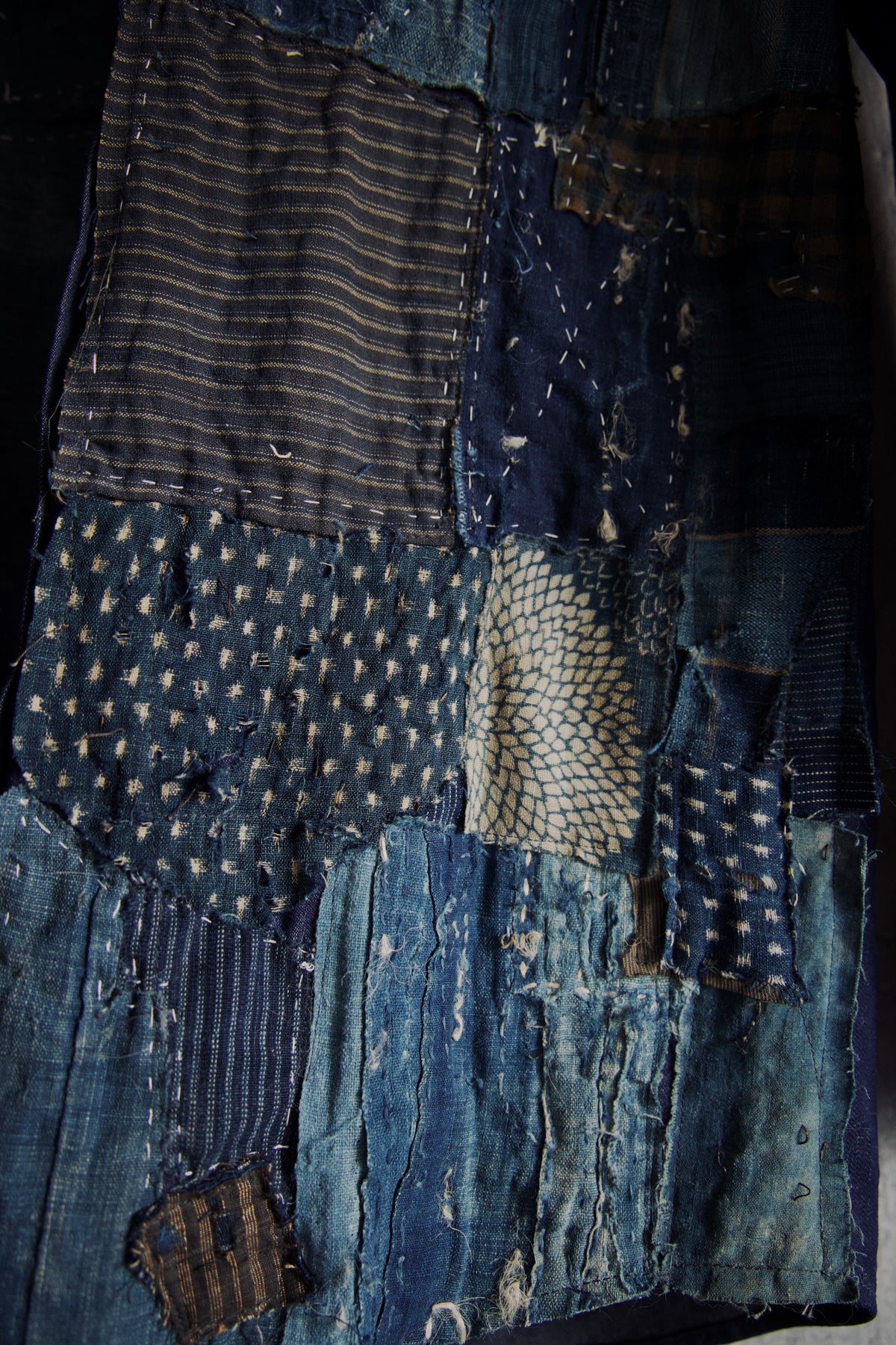 BORO shirt made with real vintage japan fabrics