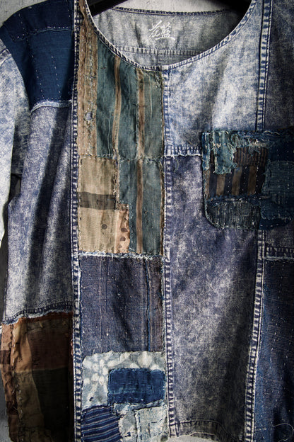 Washed Denim Boro Patchwork Tee Edition 3