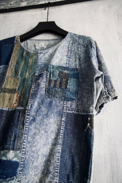 Washed Denim Boro Patchwork Tee Edition 3