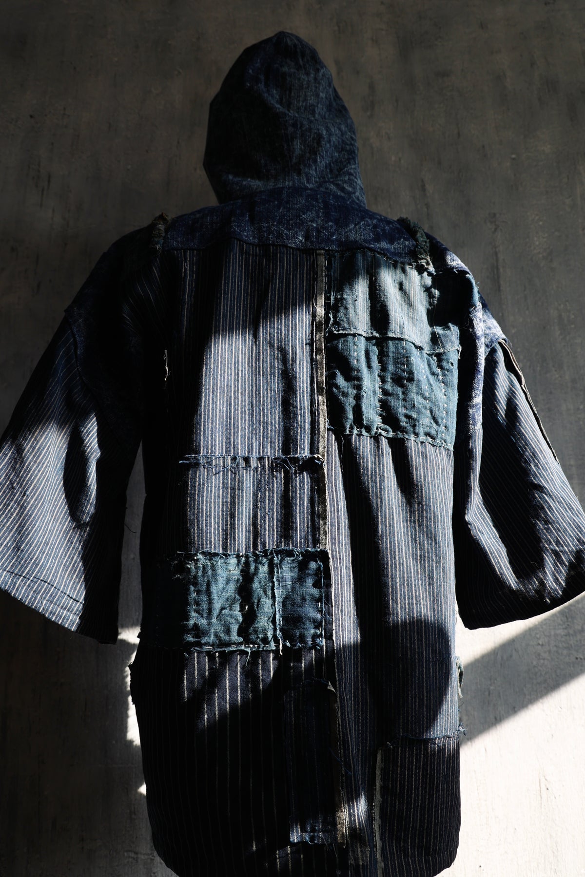 made to order- Boro hoodie made with real vintage fabrics from japan own design