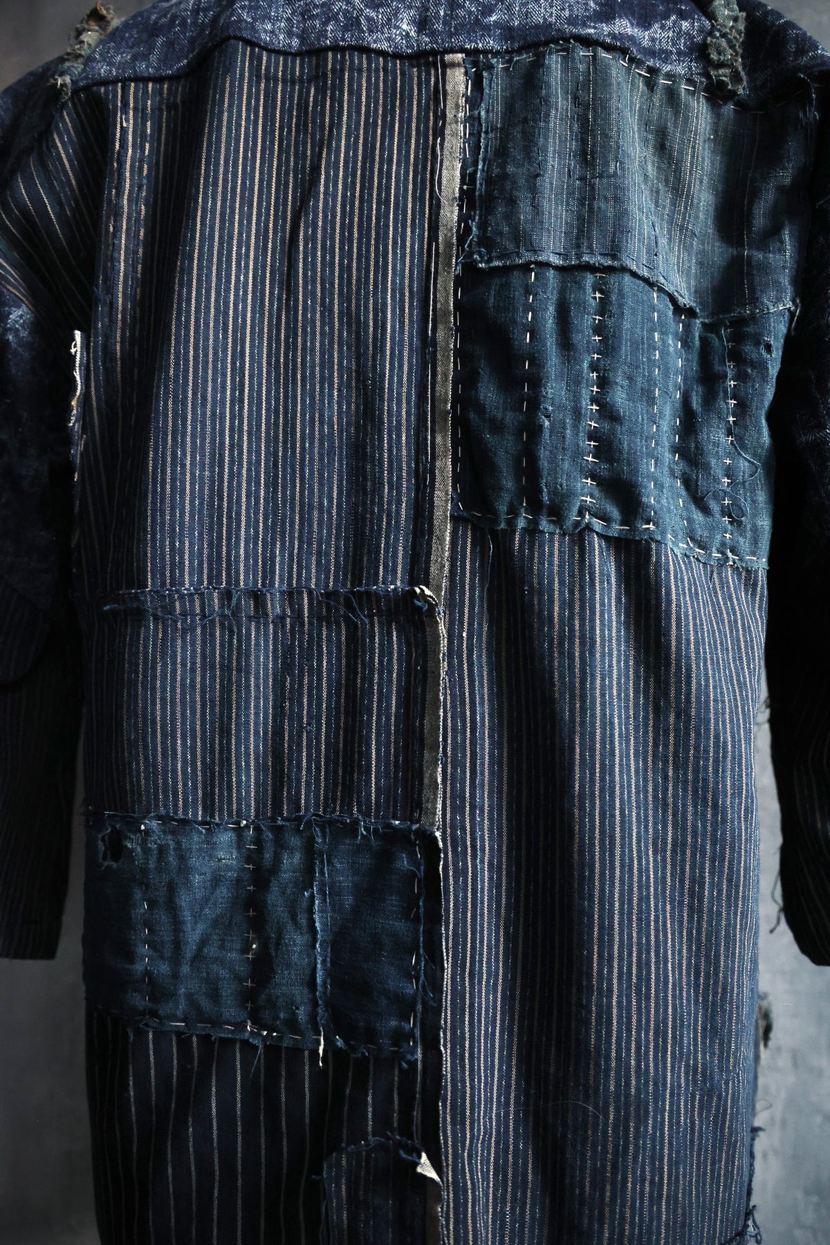 made to order- Boro hoodie made with real vintage fabrics from japan own design