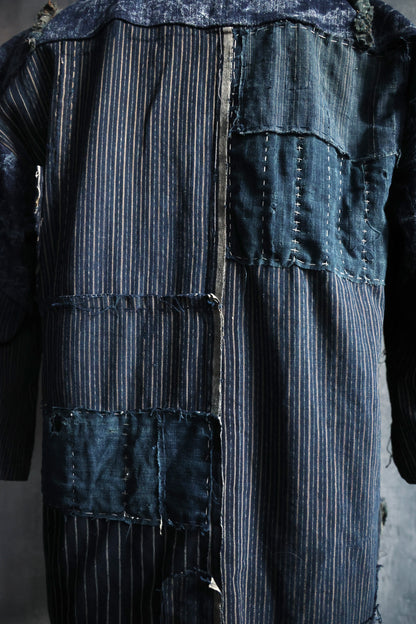made to order- Boro hoodie made with real vintage fabrics from japan own design