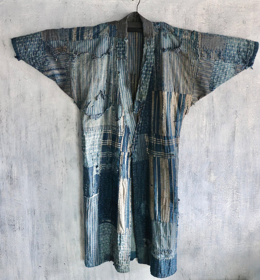 Boro Long Coat Noragi from Edo Era