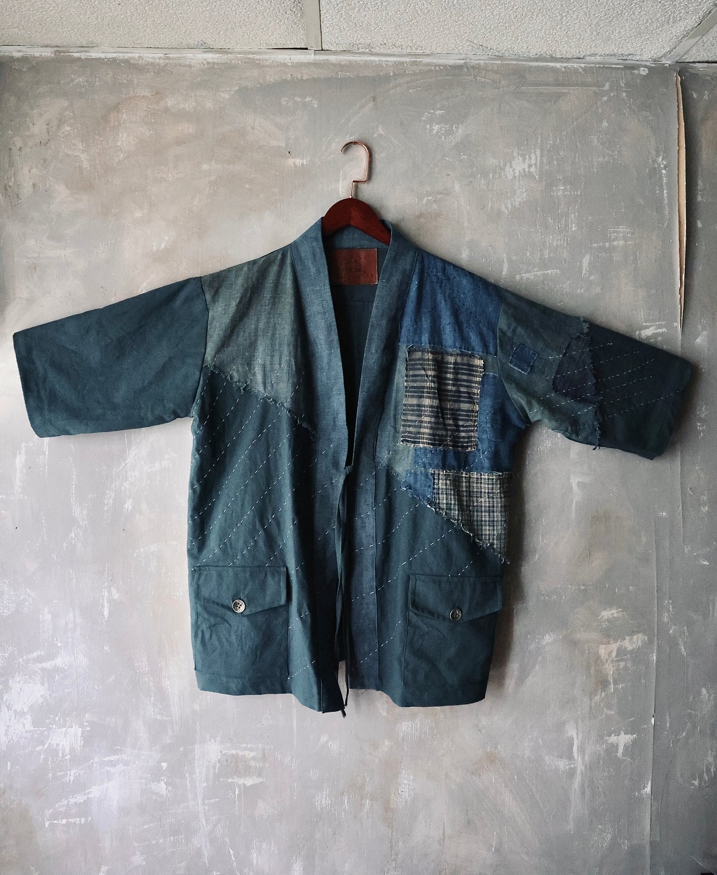 Custom Order Handcraft Boro Kimono Shirt