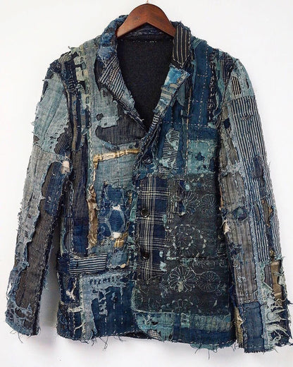 Custom Order Remake Boro Blazer Jacket Handstitched