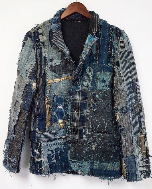 Custom Order Remake Boro Blazer Jacket Handstitched