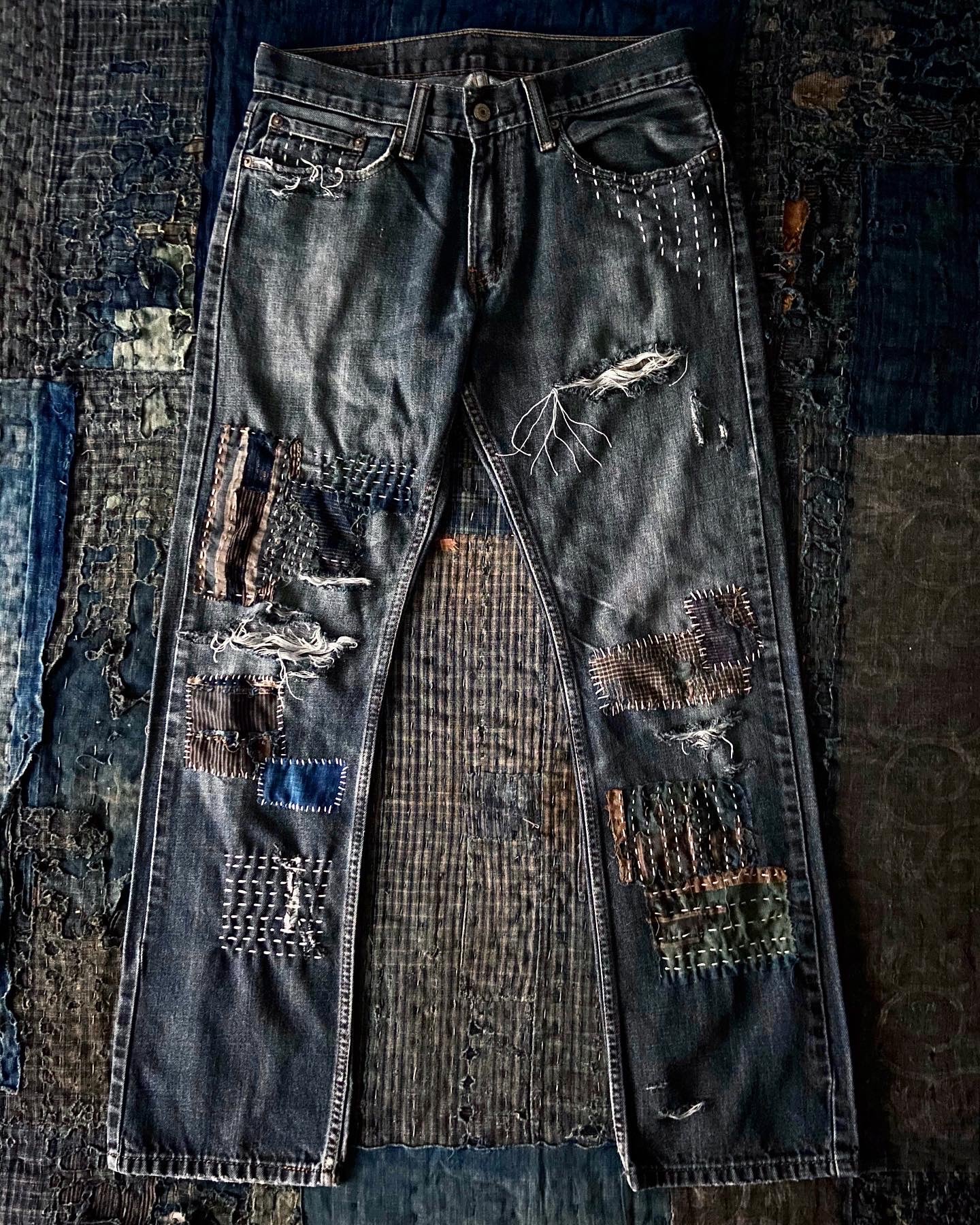 Custom Order Remake Boro Denim Pants Edition 1