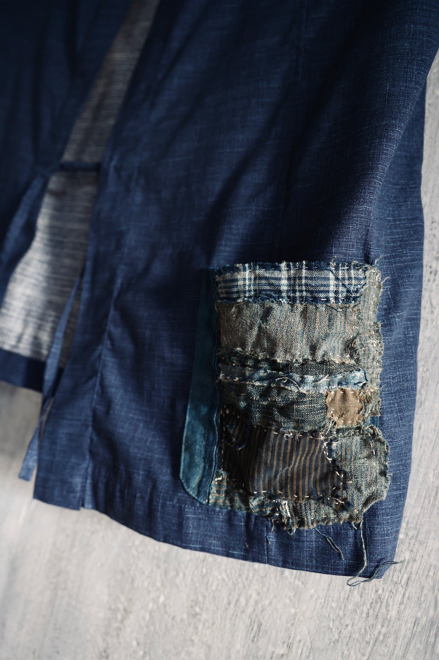 Detail view of Boro Kimono