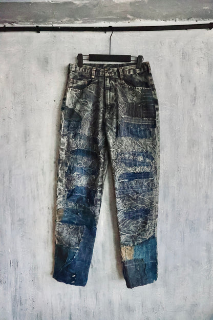 Boro Stone Denim Trousers Handstitched 2024 Edition 1