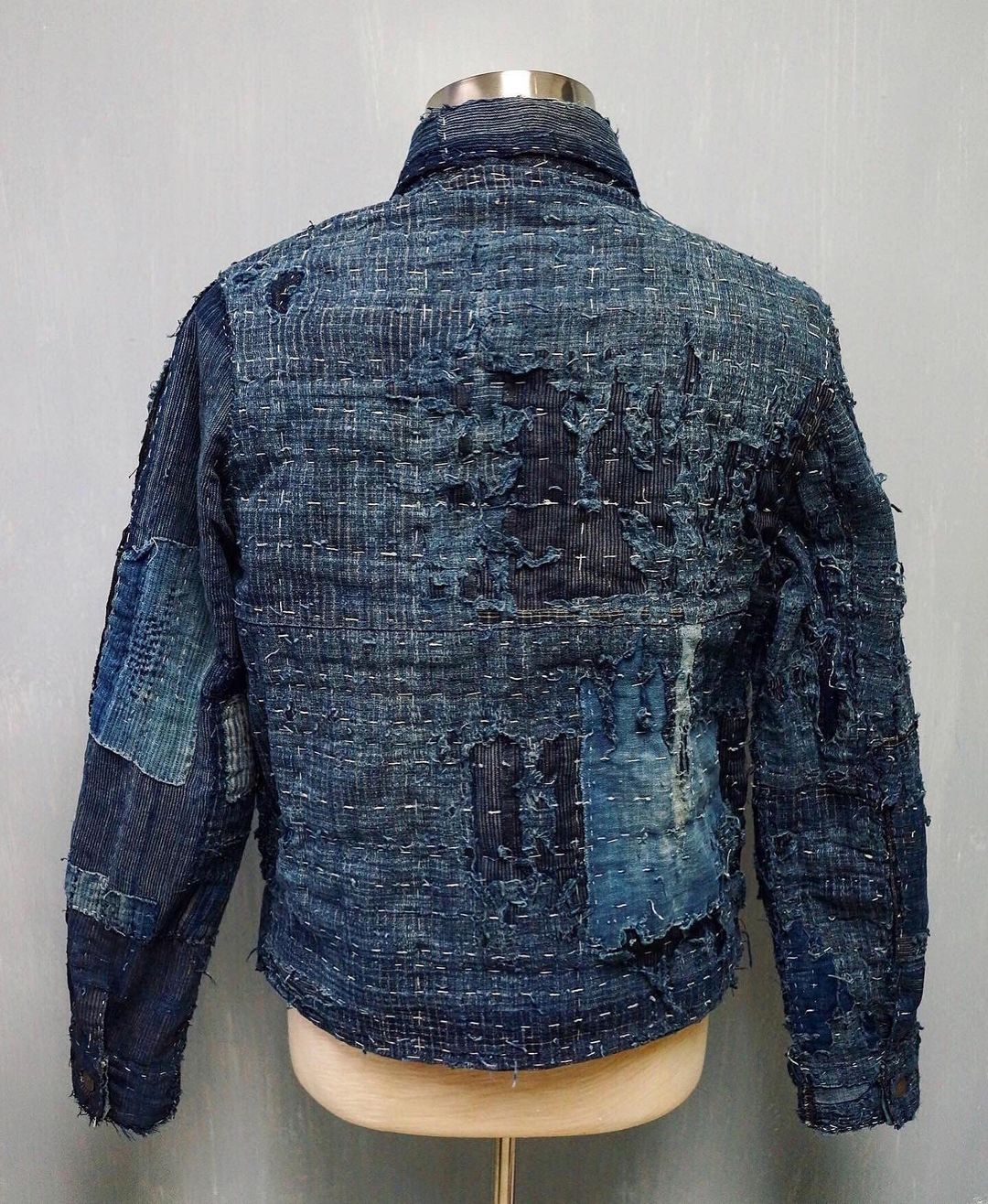 Custom Order Remake Boro Shirt Sashiko Handstitched