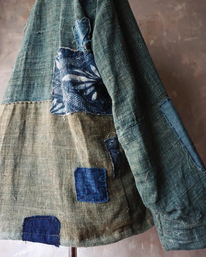 Patchwork Shirt Made With Antique Mosquito Net From Japan