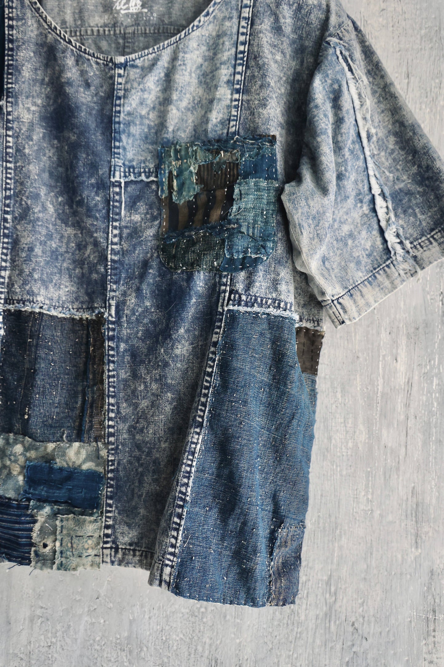 Washed Denim Boro Patchwork Tee Edition 3